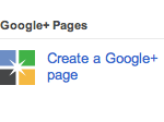 Create a Google+ page